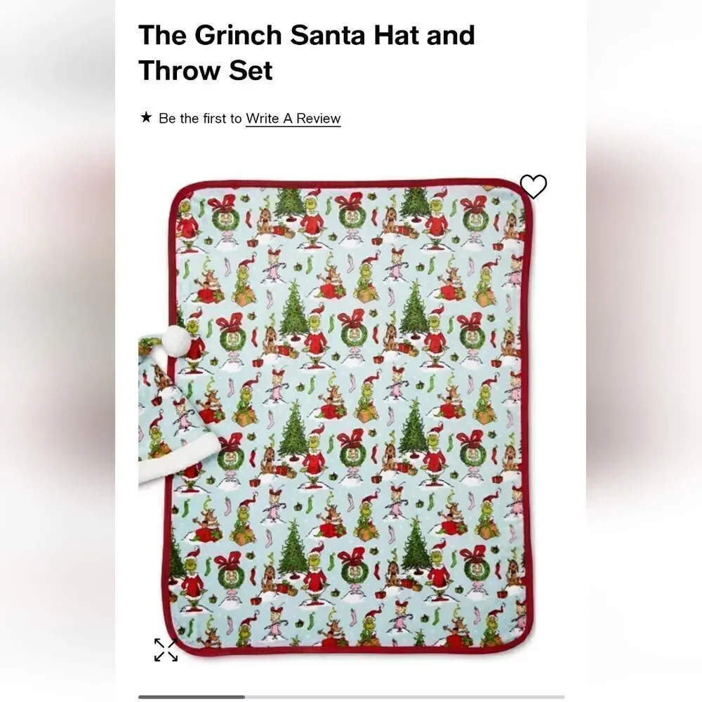 Grinch throw set